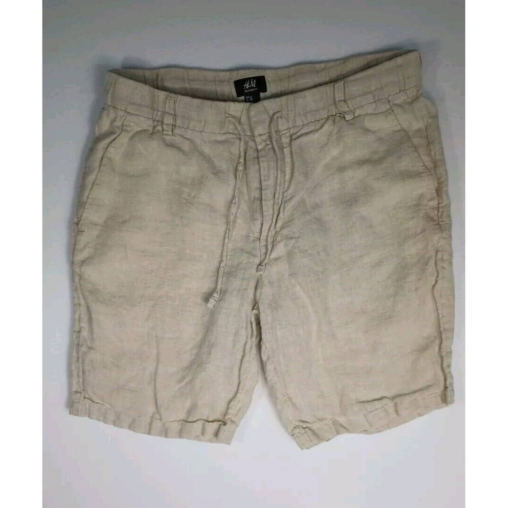 H & M Relaxed Fit Women's Light Beige Shorts Size 34R